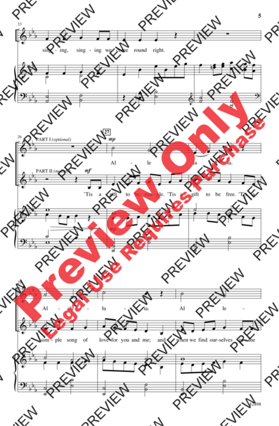Two Simple Songs for Children 2-Part scores gallery preview page 5