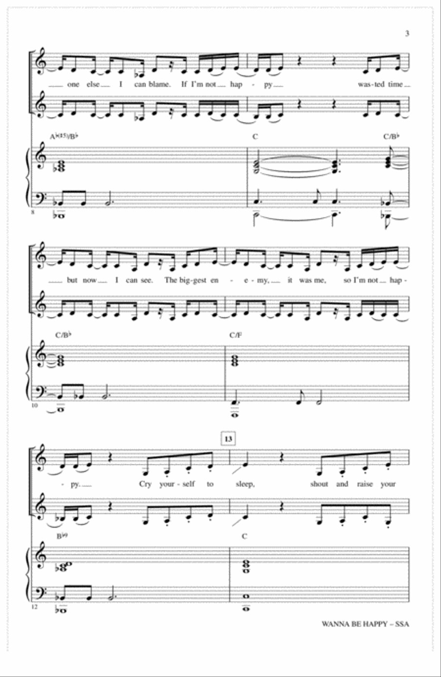 Wanna Be Happy? Wanna Be Happy? SSA scores gallery preview page 2