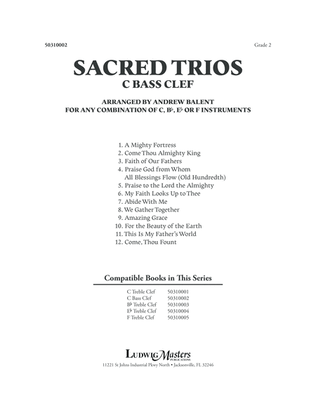 Book cover for Sacred Trios (C Bass Clef)