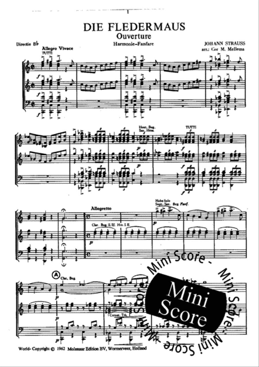 Die Fledermaus Concert Band scores gallery preview page 59