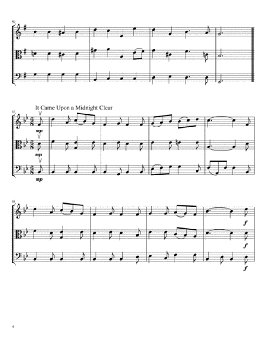 Carols for String Trio, Volume I String Trio scores gallery preview page 5