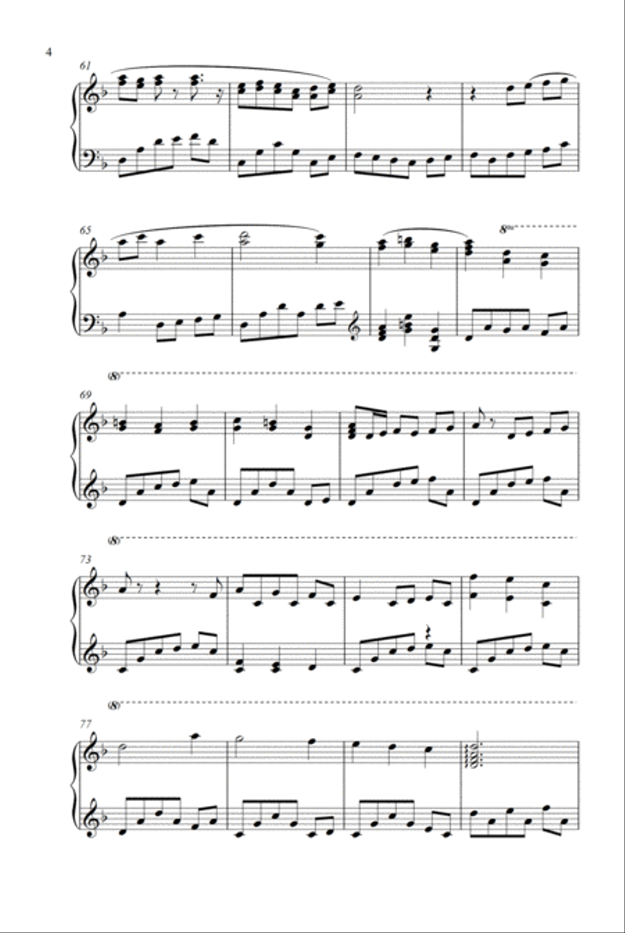 Scarborough Fair/canticle Piano Solo scores gallery preview page 4