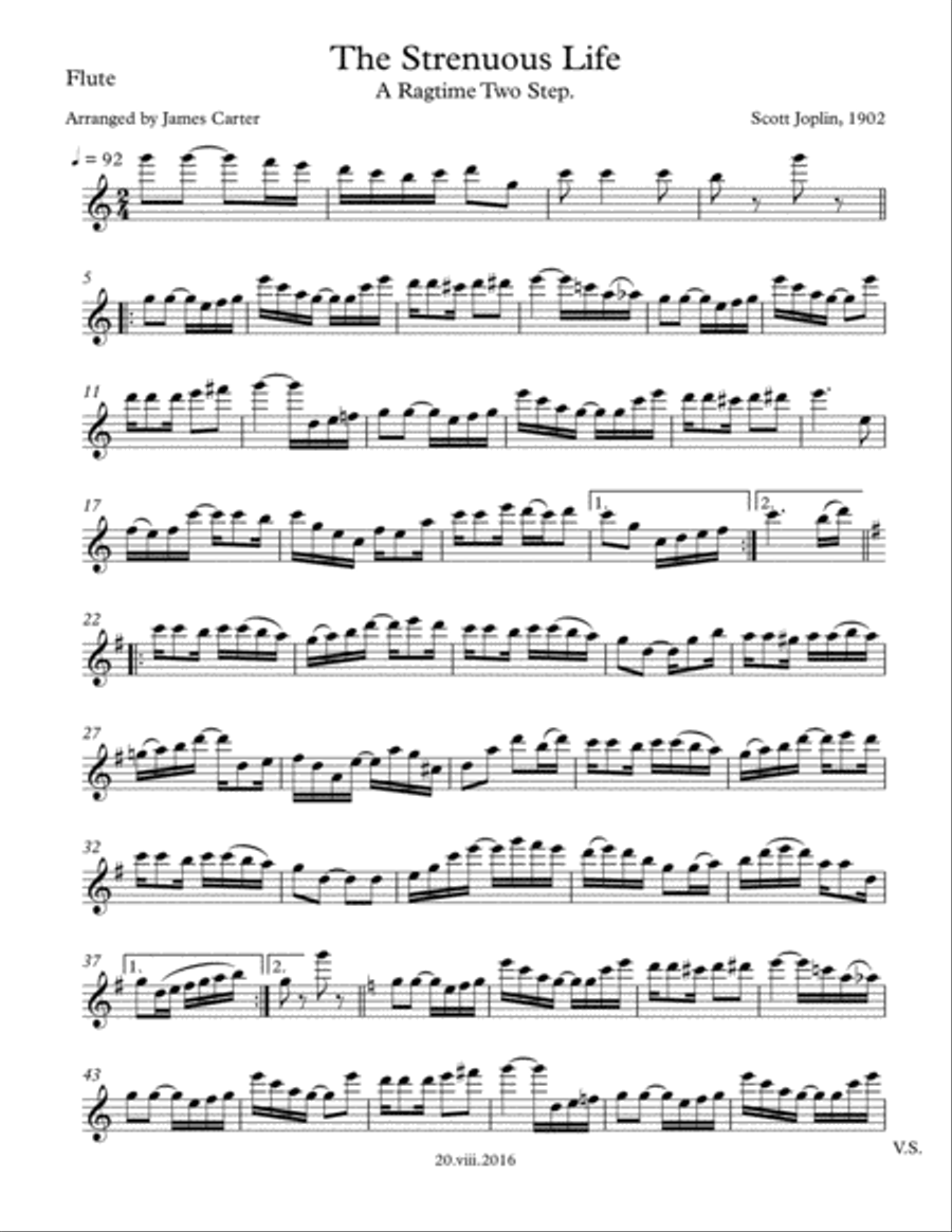 The Strenuous Life, by Scott Joplin (1902), arranged for Woodwind Trio Woodwind Trio scores gallery preview page 3