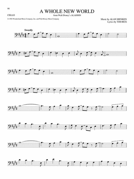 The Big Book of Disney Songs by Various Cello - Sheet Music