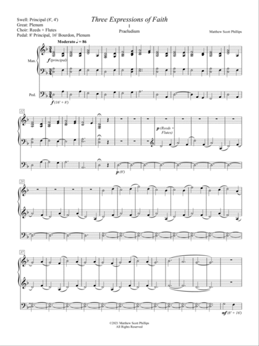 Three Expressions of Faith Three Expressions of Faith Organ Solo scores gallery preview page 3