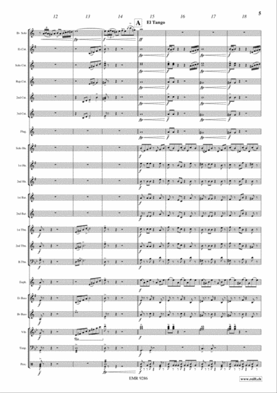 Fantasia del Tango Brass Band scores gallery preview page 5