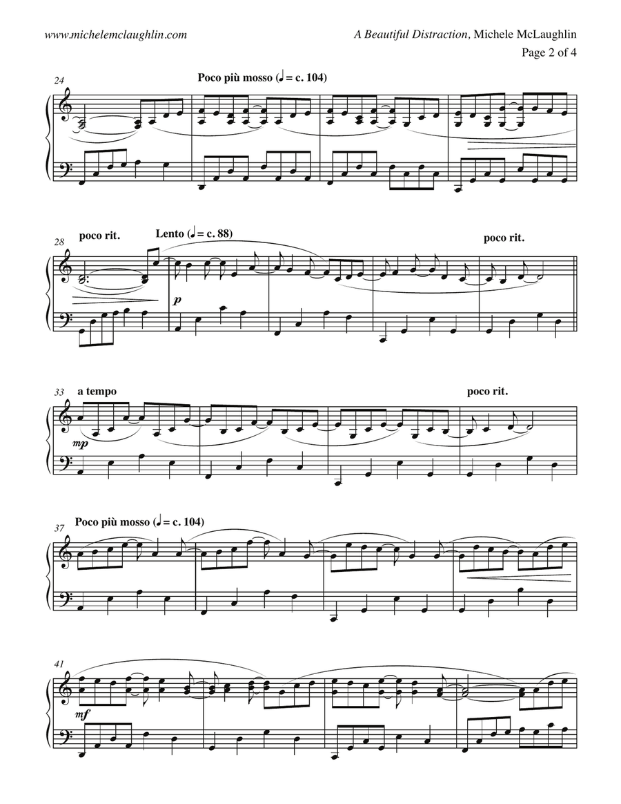 A Beautiful Distraction A Beautiful Distraction Piano Solo scores gallery preview page 2