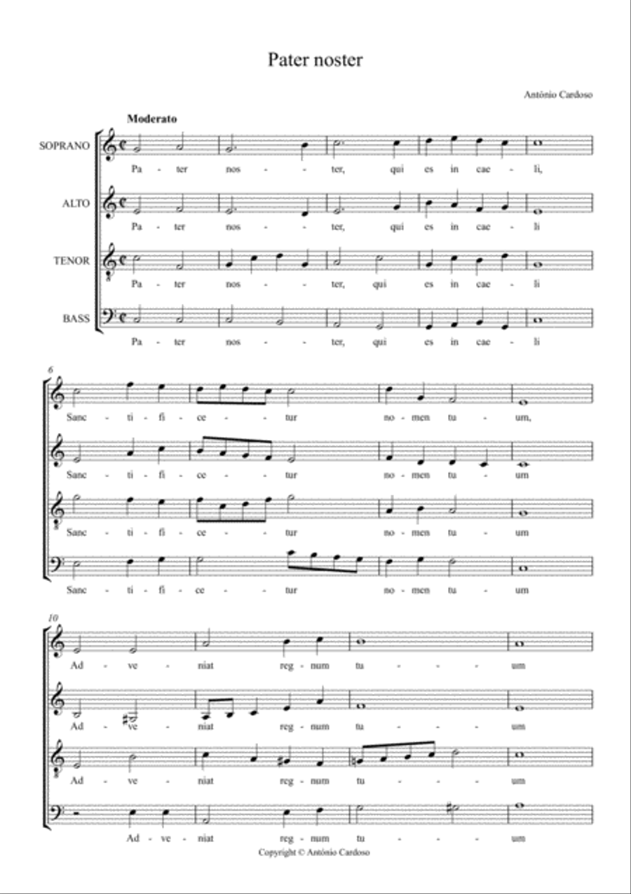 Pater Noster 4-Part scores gallery preview page 1