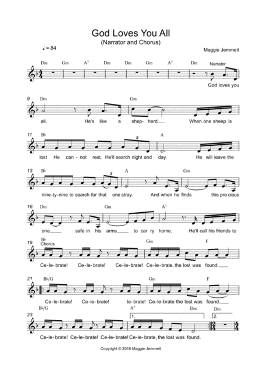 God Loves You All Small Ensemble scores gallery preview page 1