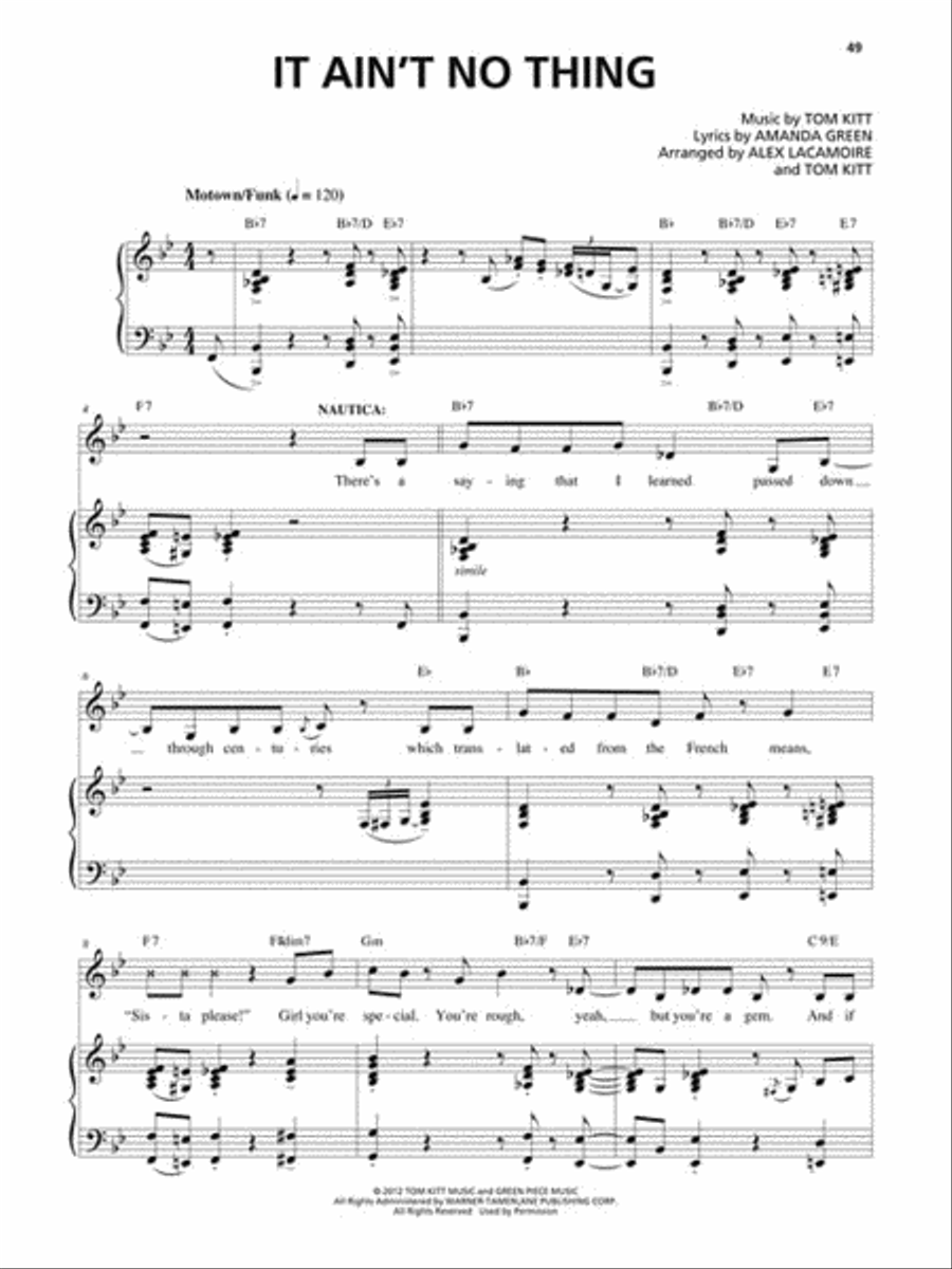 Bring It On – The Musical Piano, Vocal, Guitar scores gallery preview page 4