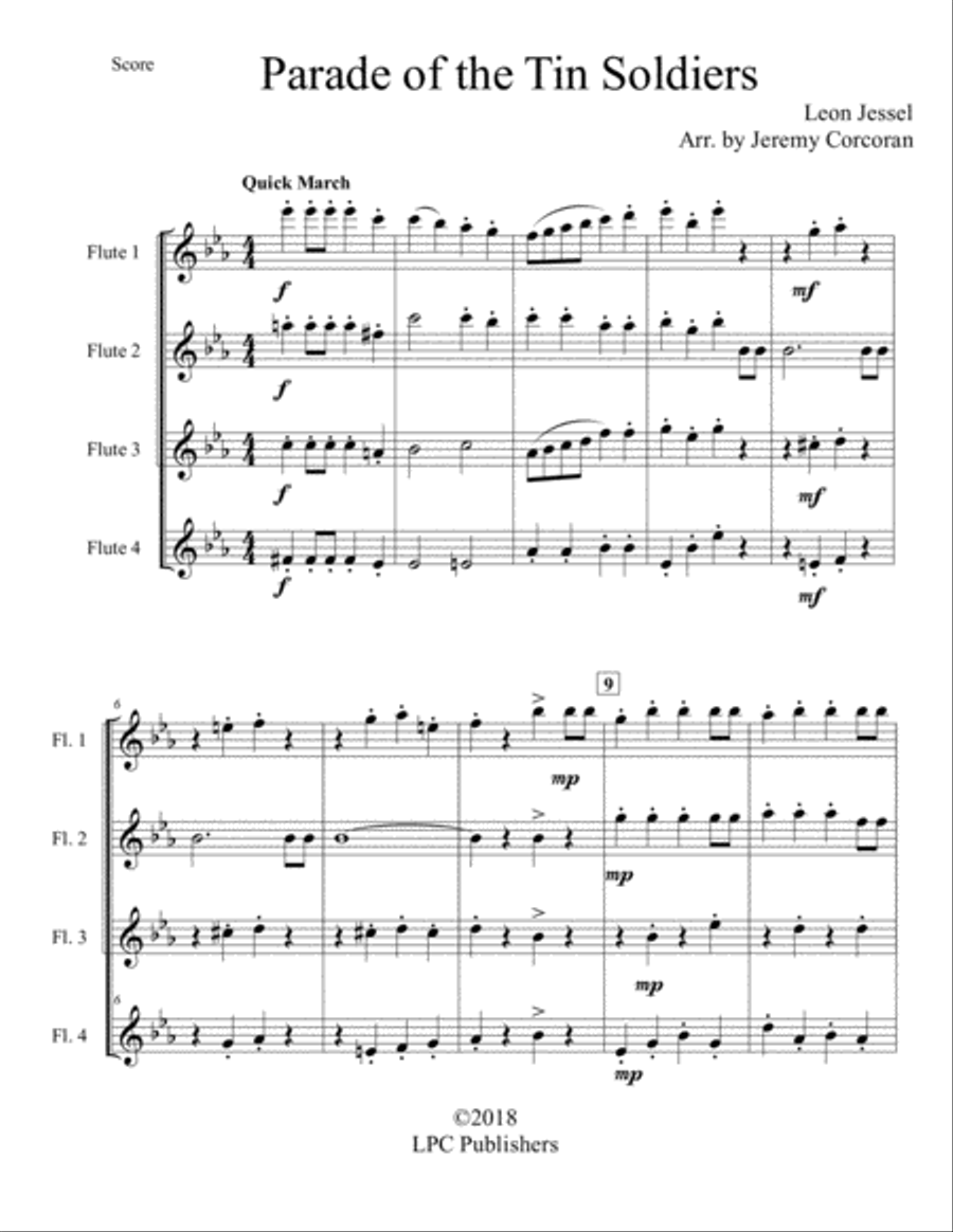 Parade of the Tin Soldiers for Flute Quartet Parade of the Tin Soldiers for Flute Quartet Flute Quartet scores gallery preview page 2