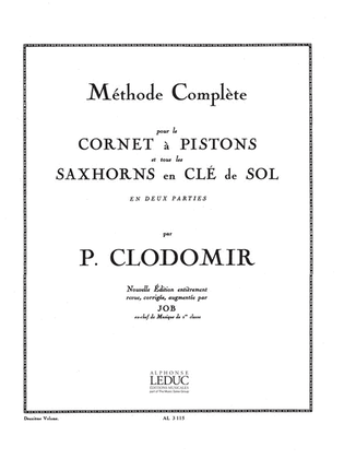 Book cover for Complete Method For Cornet And Saxhorns In Treble Clef (volume 2)