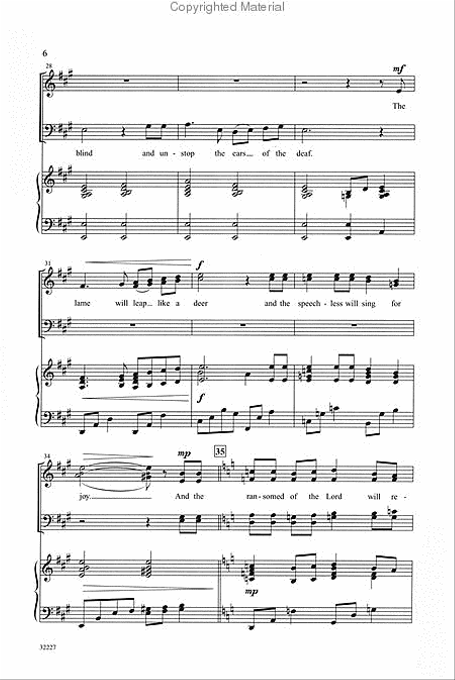A Voice Cries Out 4-Part scores gallery preview page 3