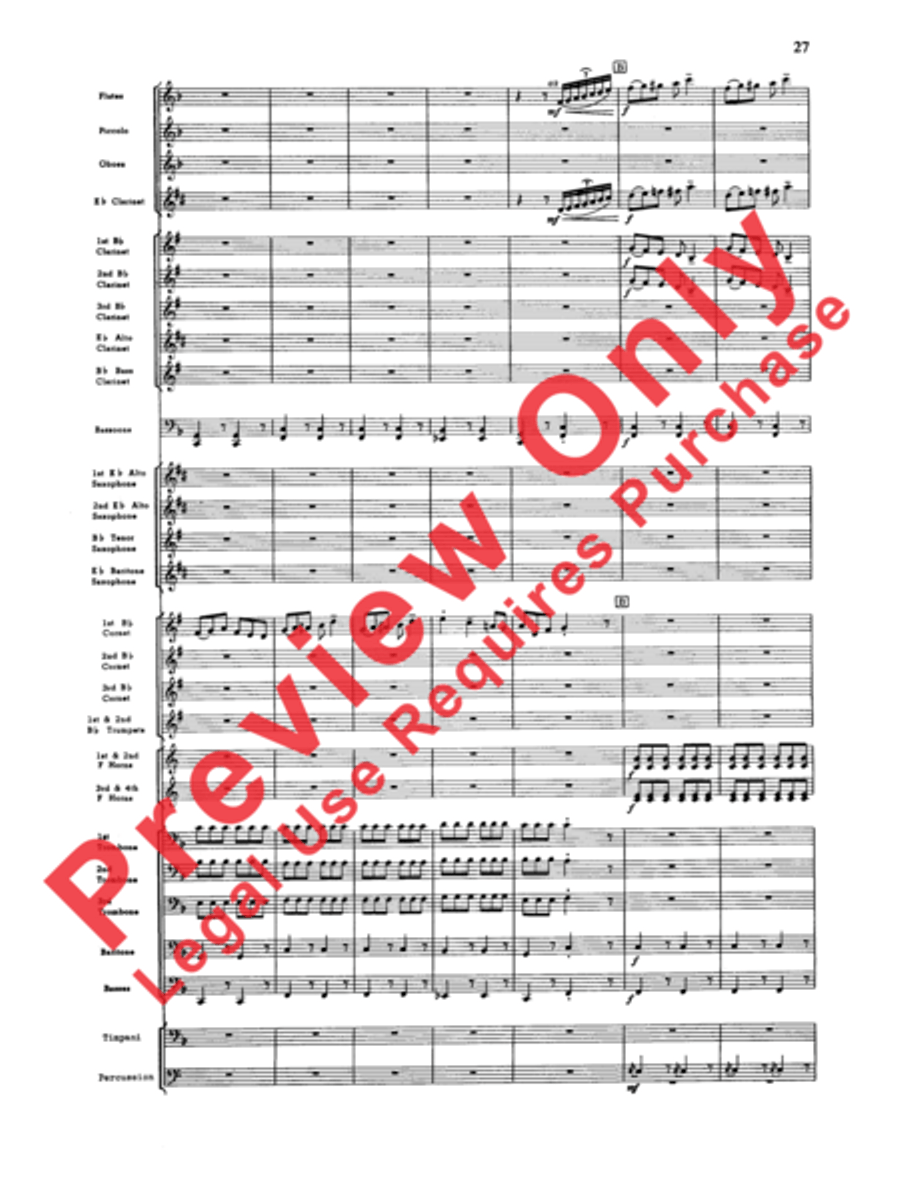 Third Suite (I. March, II. Waltz, III. Rondo) Concert Band scores gallery preview page 29