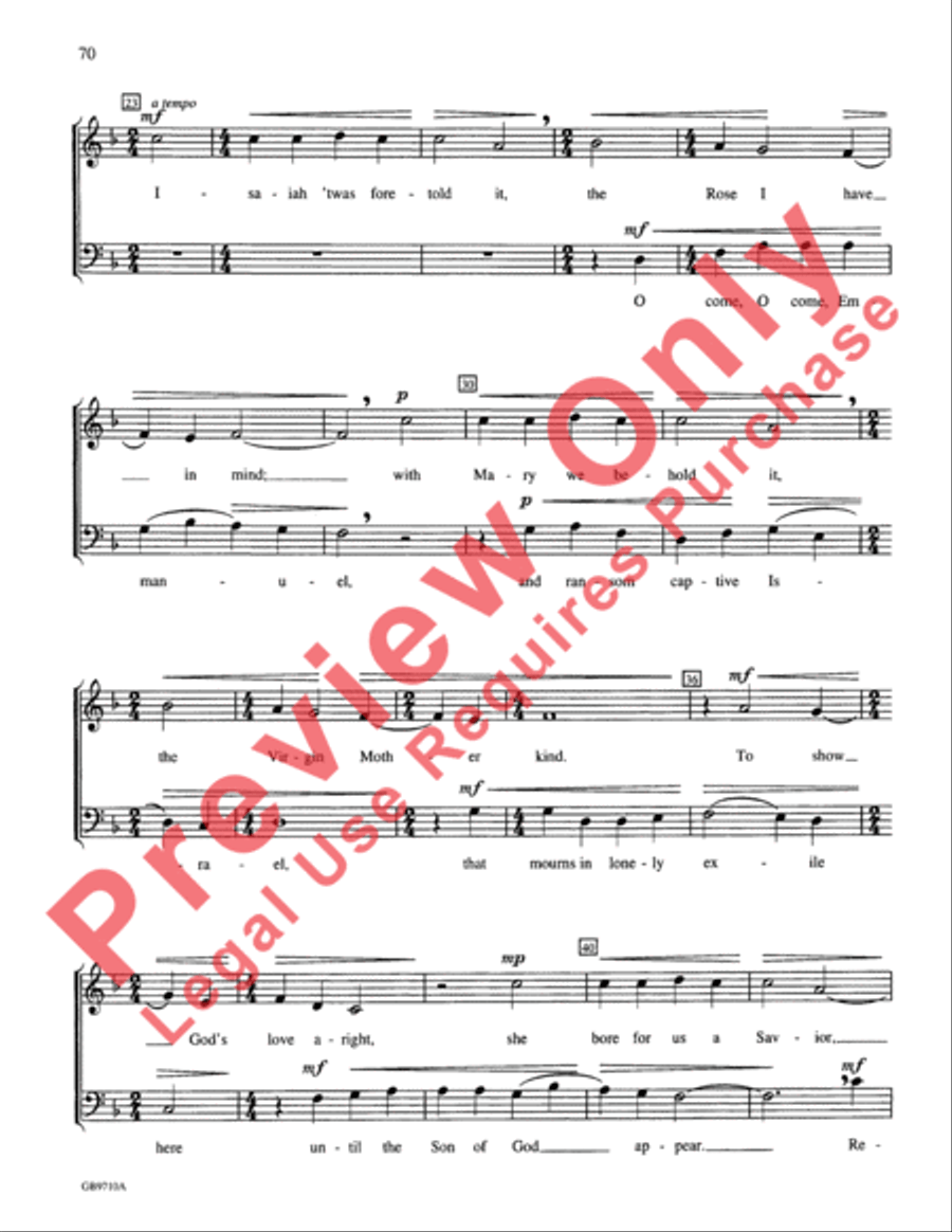 A Festival of Lessons and Carols Choir scores gallery preview page 71