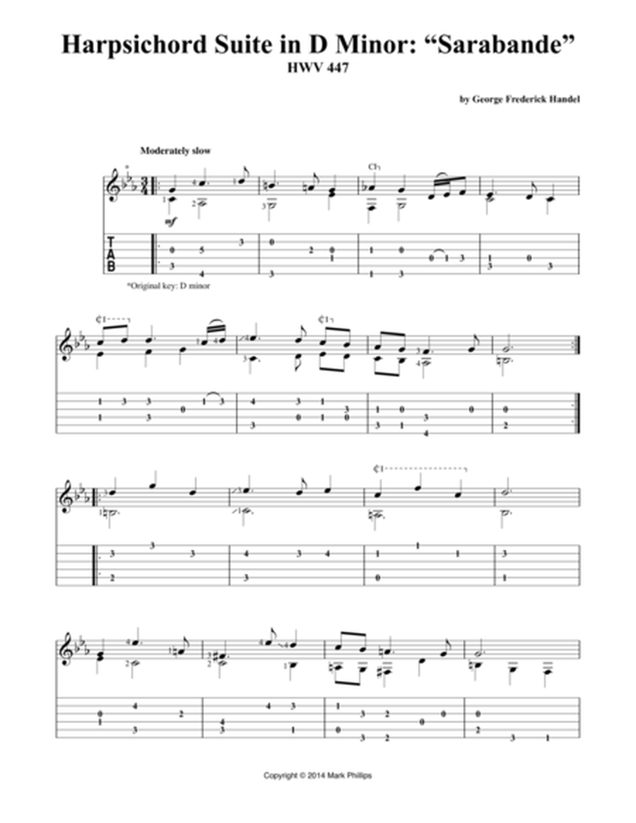 Harpsichord Suite in D Minor: “Sarabande” image number null