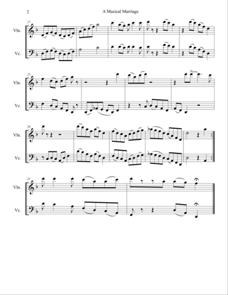 String Duo No 08 from A Musical Marriage 