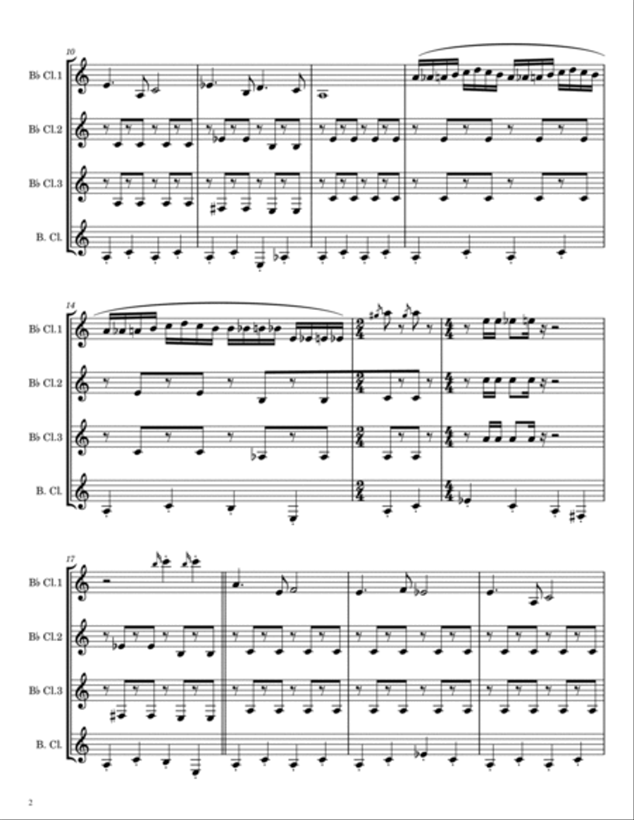 Beetlejuice (main Theme) Woodwind Quartet scores gallery preview page 2
