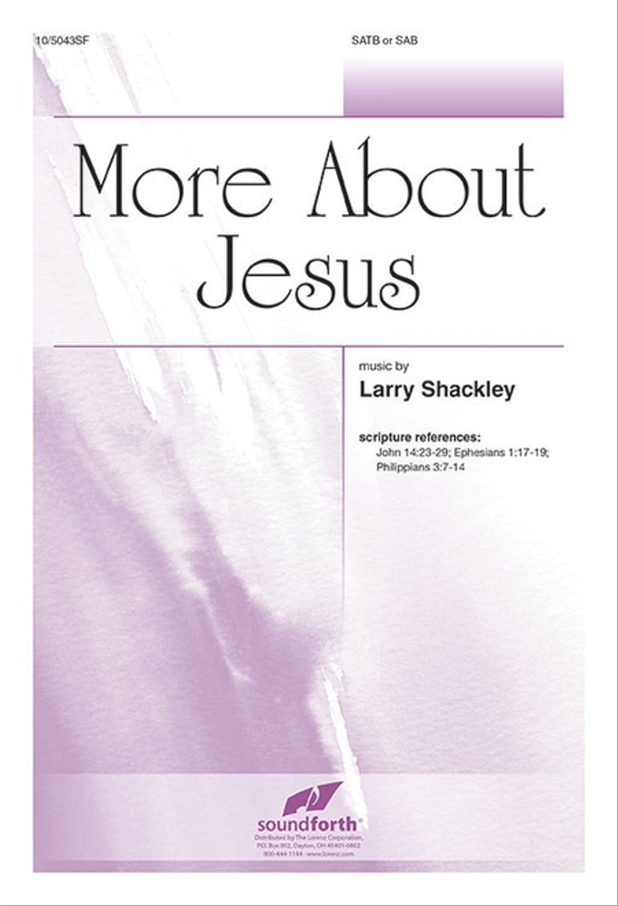 More About Jesus 4-Part scores gallery preview page 1