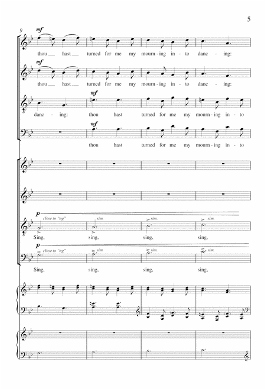Mourning into Dancing from Suite Remembrance 4-Part scores gallery preview page 4