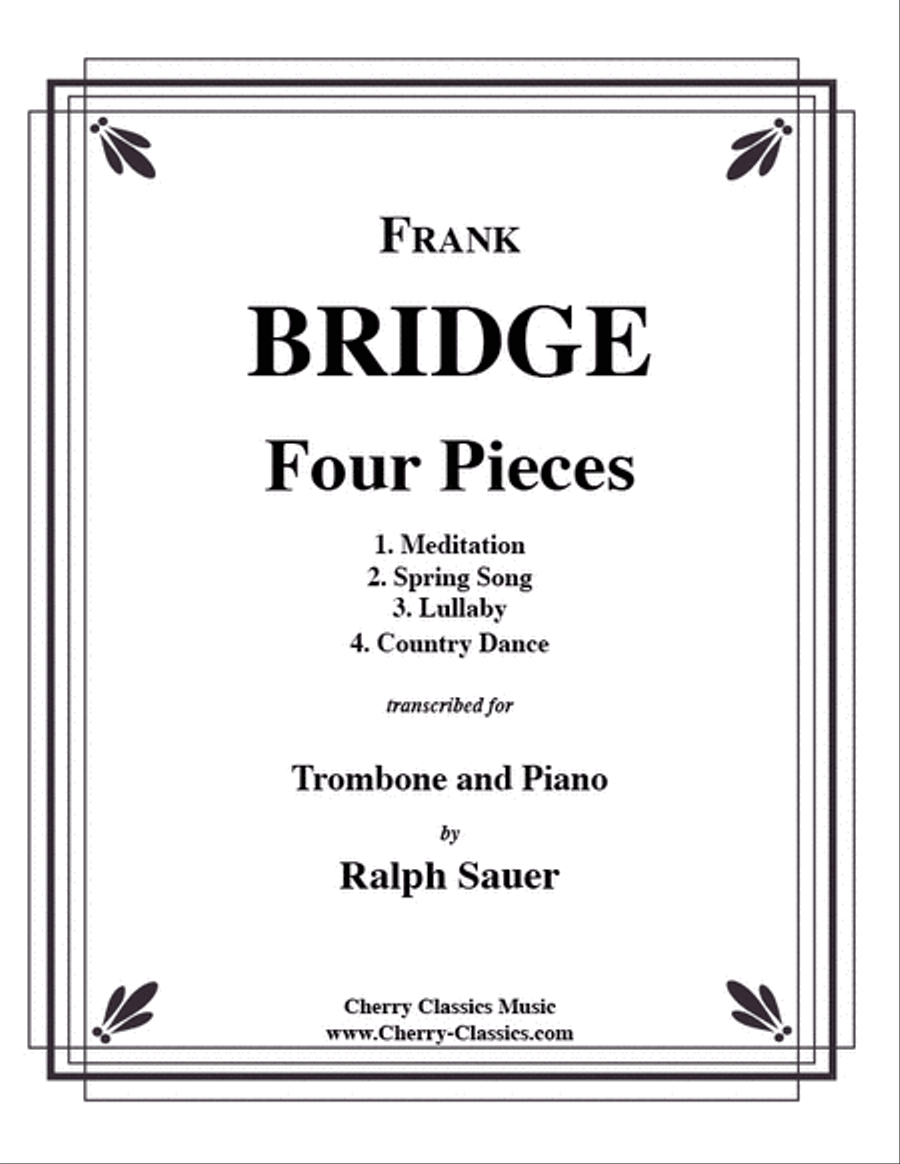 Four Pieces for Trombone & Piano Piano Accompaniment scores gallery preview page 1