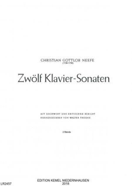 Zwolf Klavier-Sonaten : Band 1, Nr. I-VI