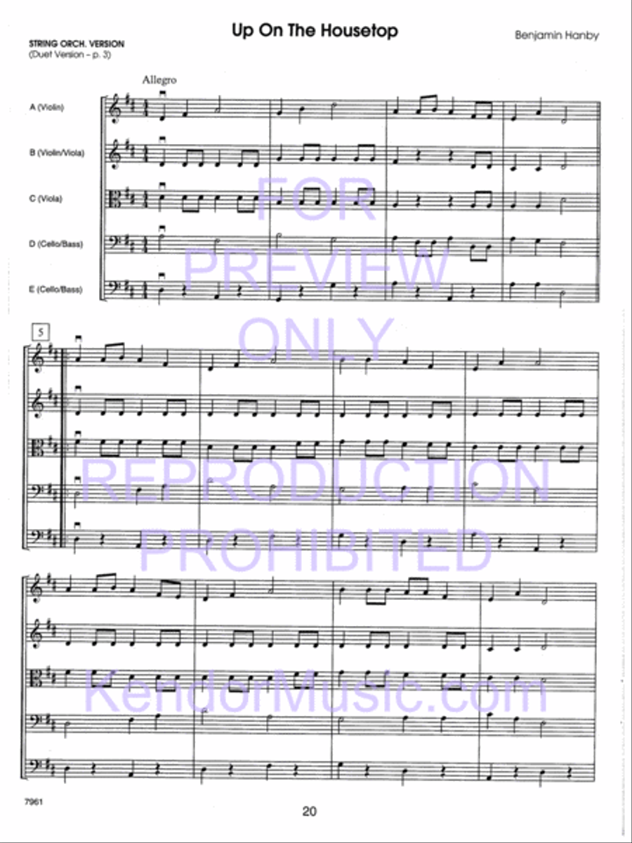 Holiday Strings (Score) String Orchestra scores gallery preview page 21