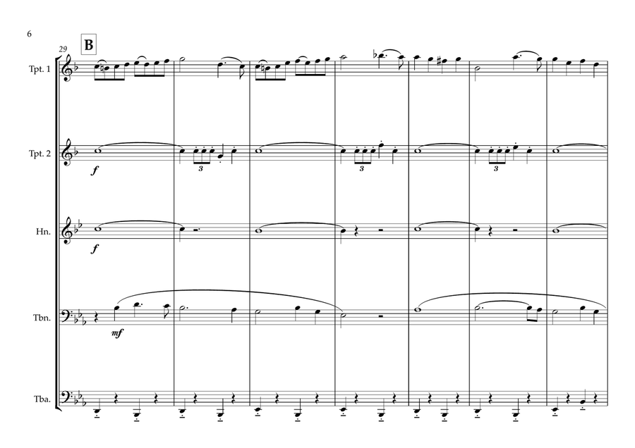Monégasque (Monaco) National Anthem for Brass Quintet (MFAO World National Anthem Series) Brass Quintet scores gallery preview page 6