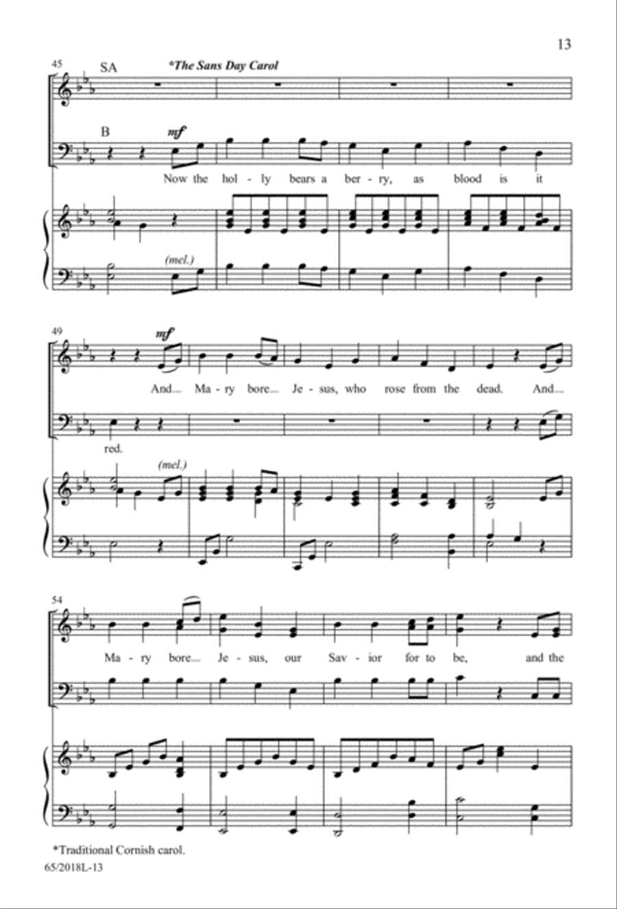 A Ceremony of Lessons and Carols 3-Part scores gallery preview page 14