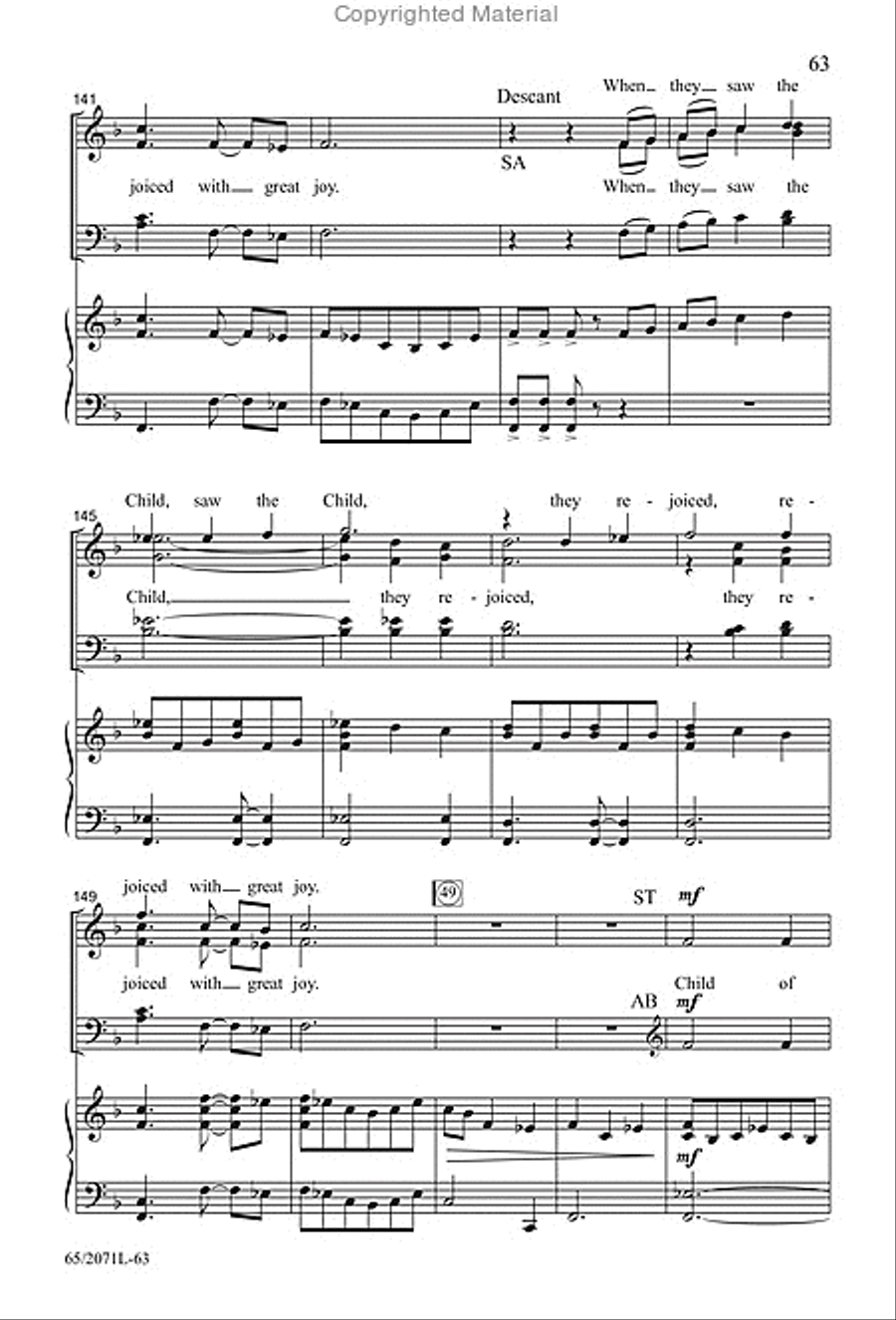 One Silent Night - SATB Score with Performance CD 4-Part scores gallery preview page 24