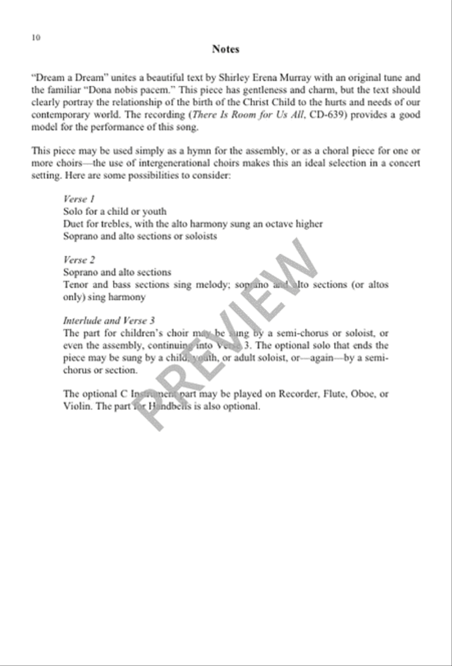Dream a Dream 4-Part scores gallery preview page 10