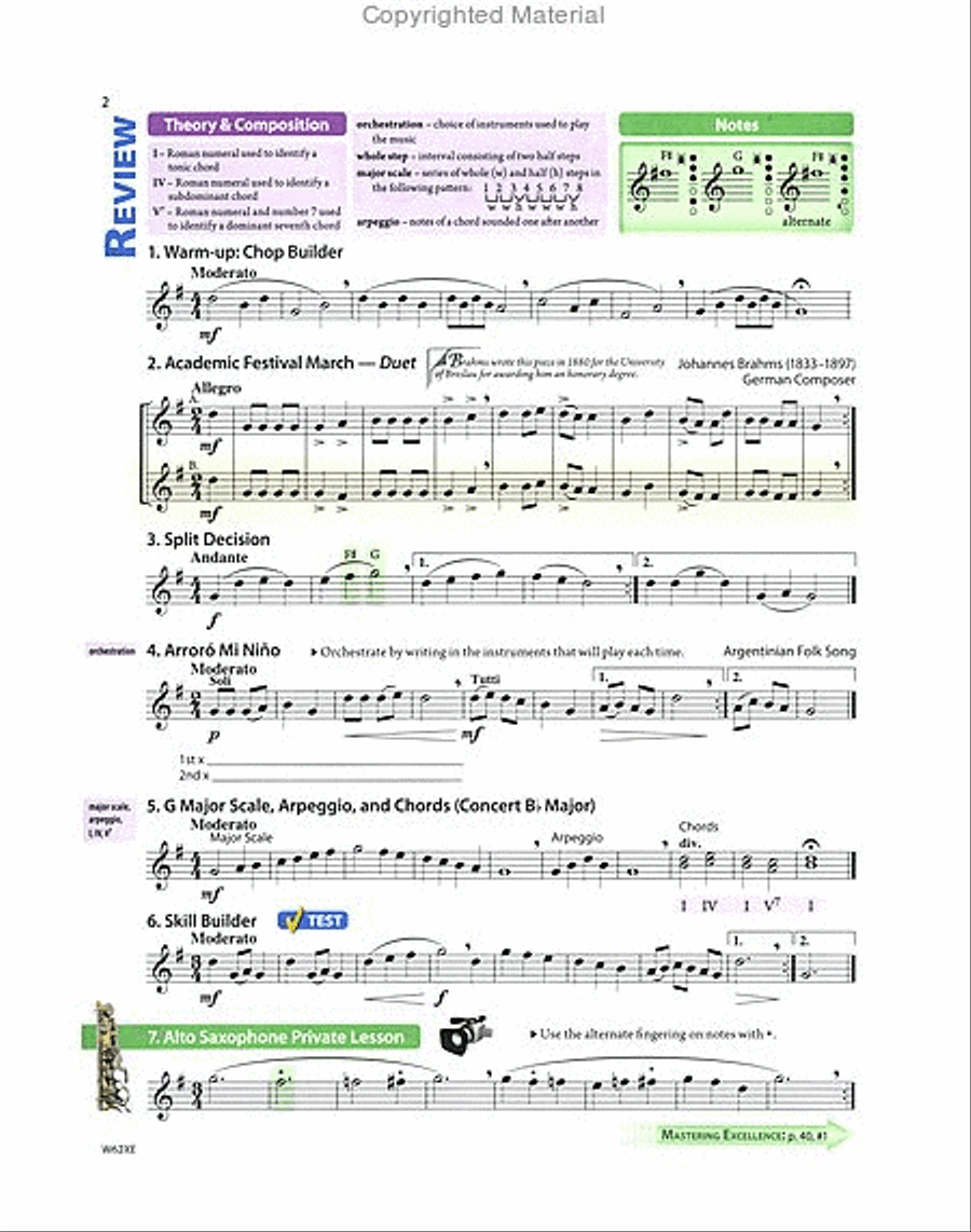 Tradition of Excellence Book 2 - Eb Alto Saxophone Concert Band Methods scores gallery preview page 4