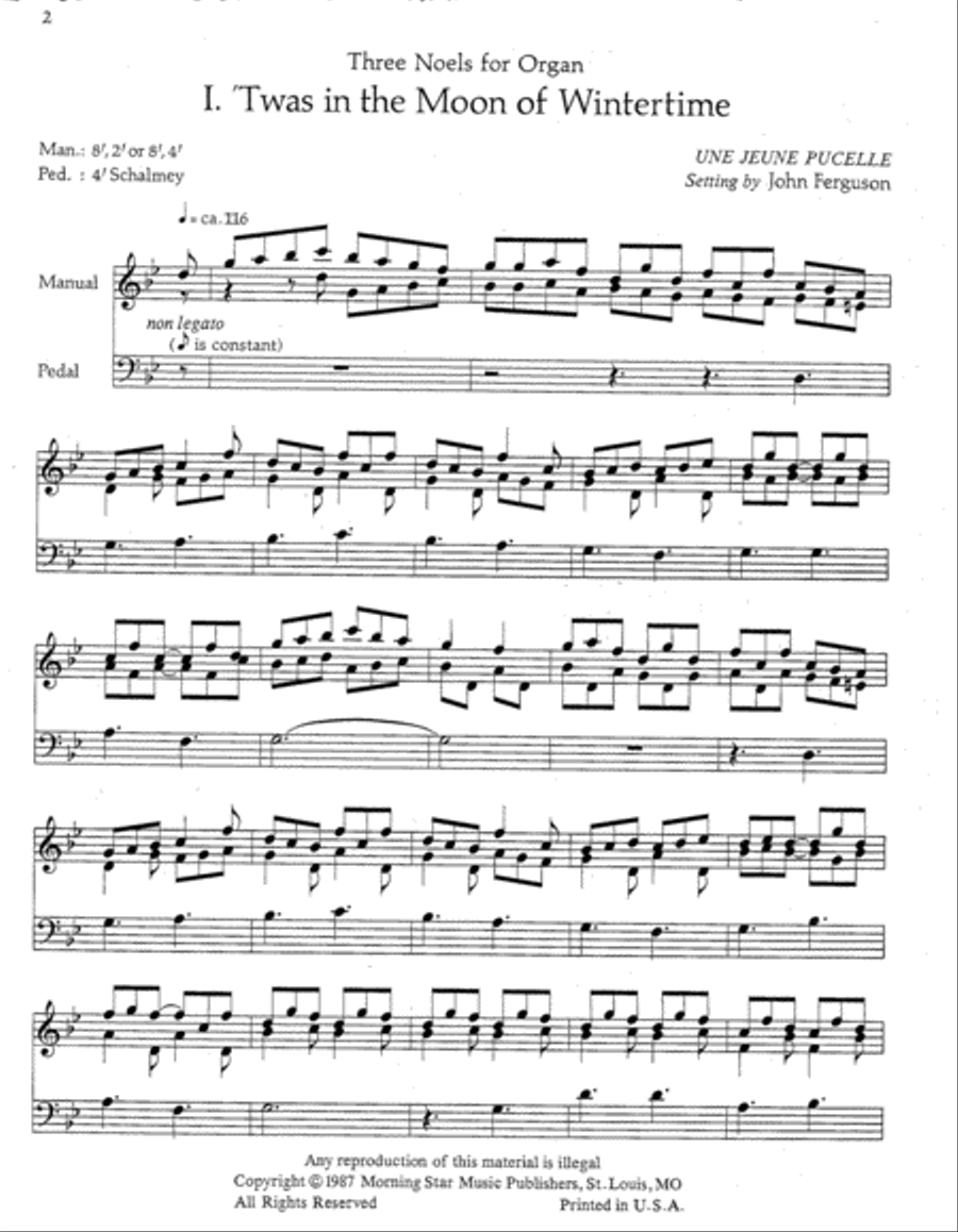A Christmas Triptych, Set 1 Organ scores gallery preview page 2