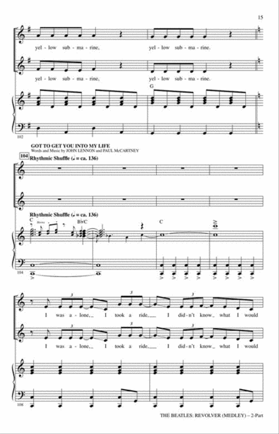 The Beatles: Revolver (Medley) 2-Part scores gallery preview page 7