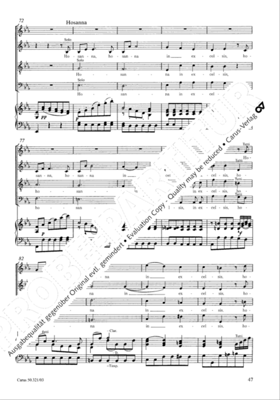 Requiem in C minor 4-Part scores gallery preview page 54