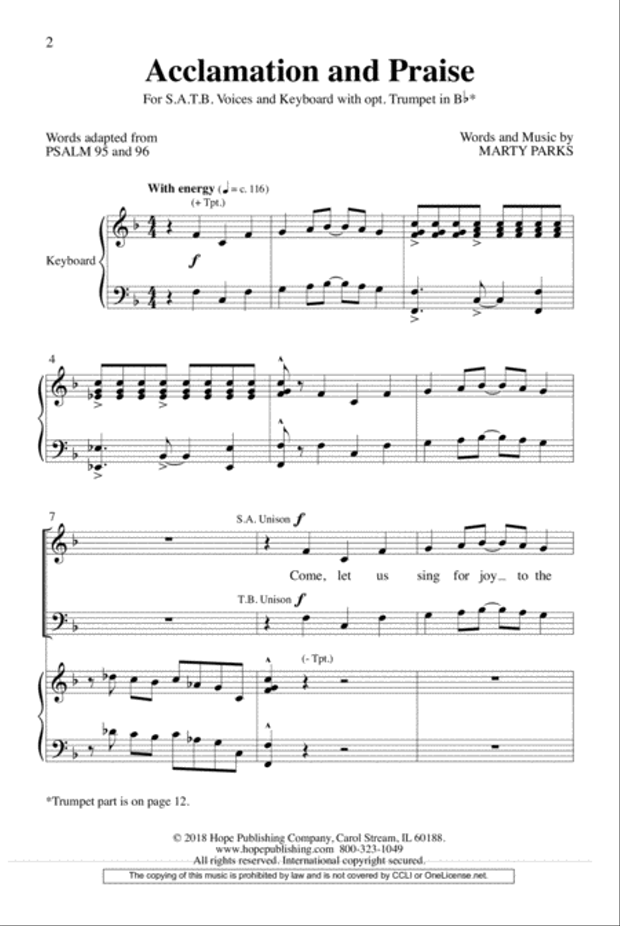 Acclamation and Praise Acclamation and Praise 4-Part scores gallery preview page 12
