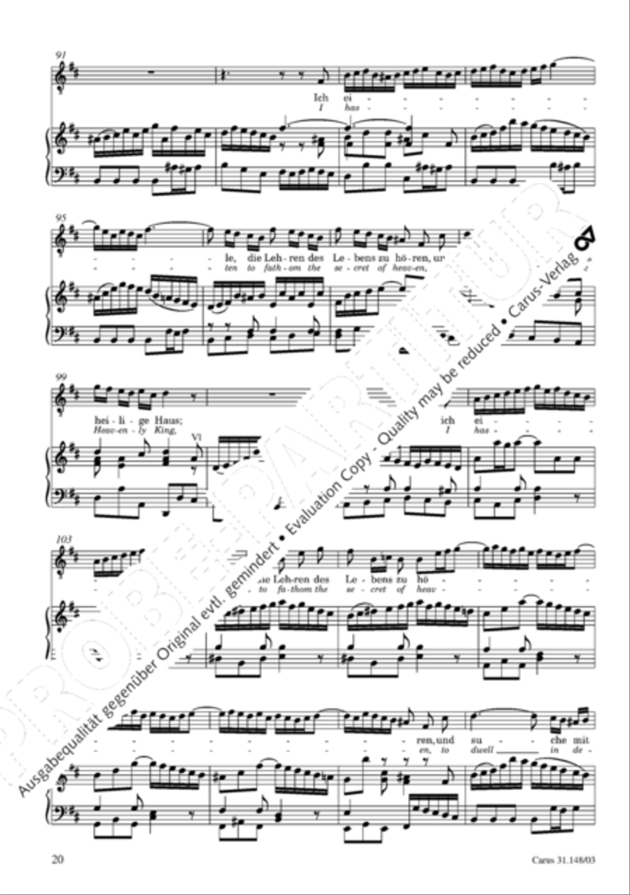 Give to the Lord glory due the Master (Bringet dem Herrn Ehre seines Namens) 4-Part scores gallery preview page 21