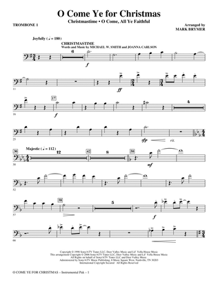 O Come Ye For Christmas (Medley) - Trombone 1