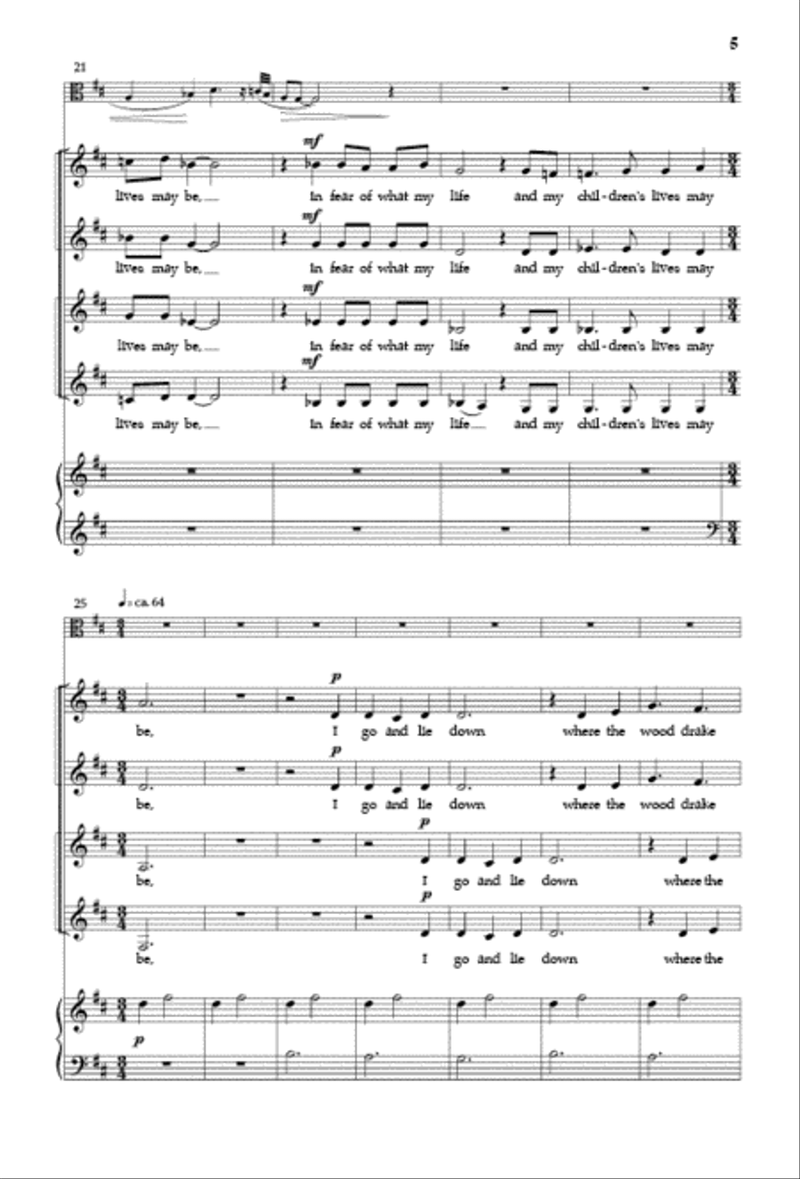 The Peace of Wild Things The Peace of Wild Things SSAA scores gallery preview page 4
