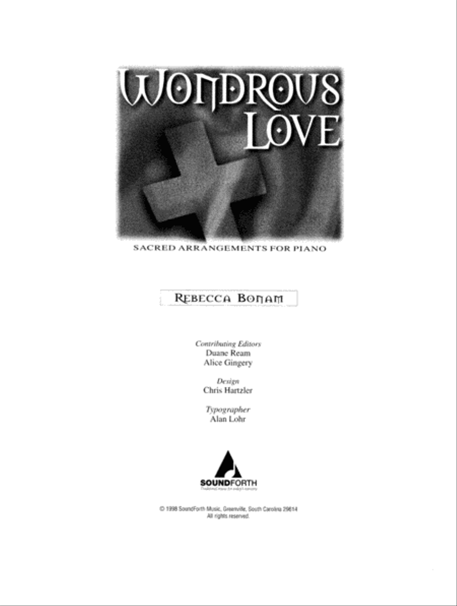 Wondrous Love Piano Solo scores gallery preview page 3