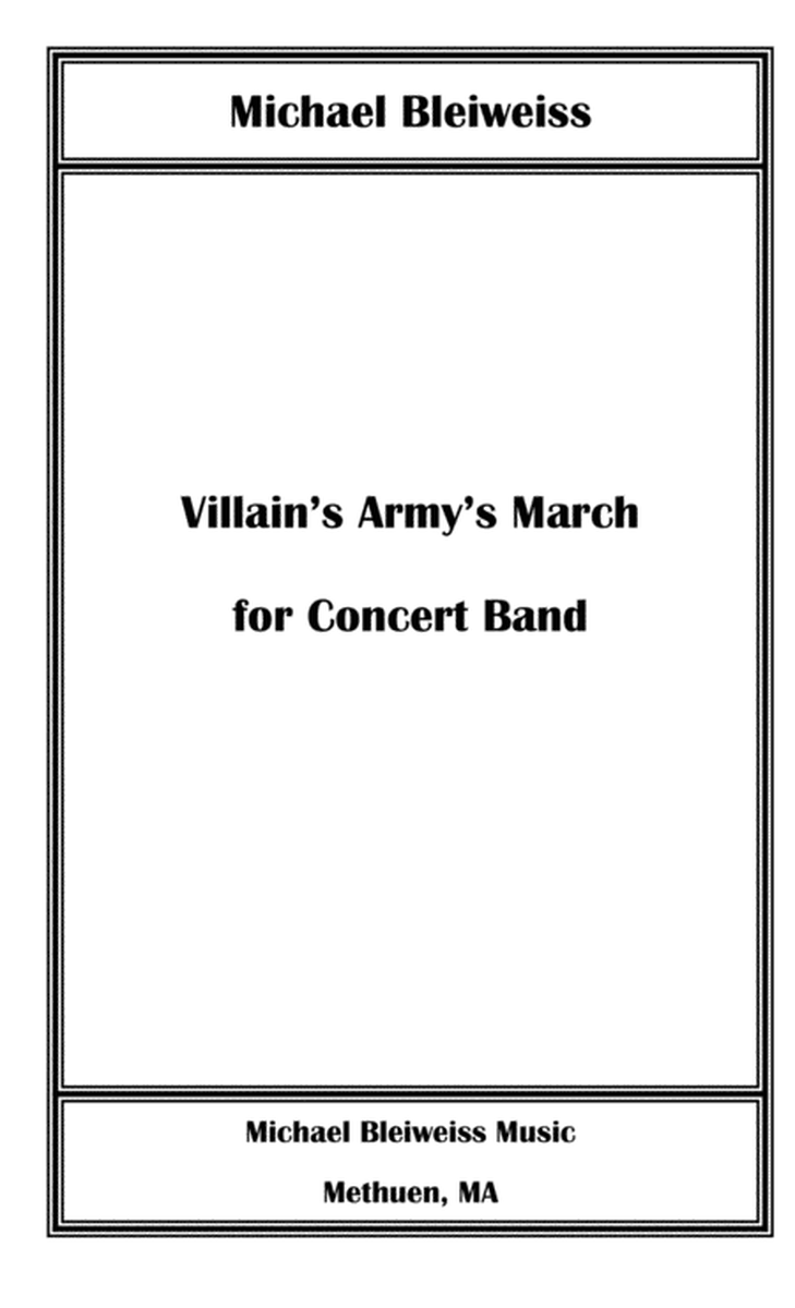 Villain's Army's March for Concert Band - Conductor's Score image number null