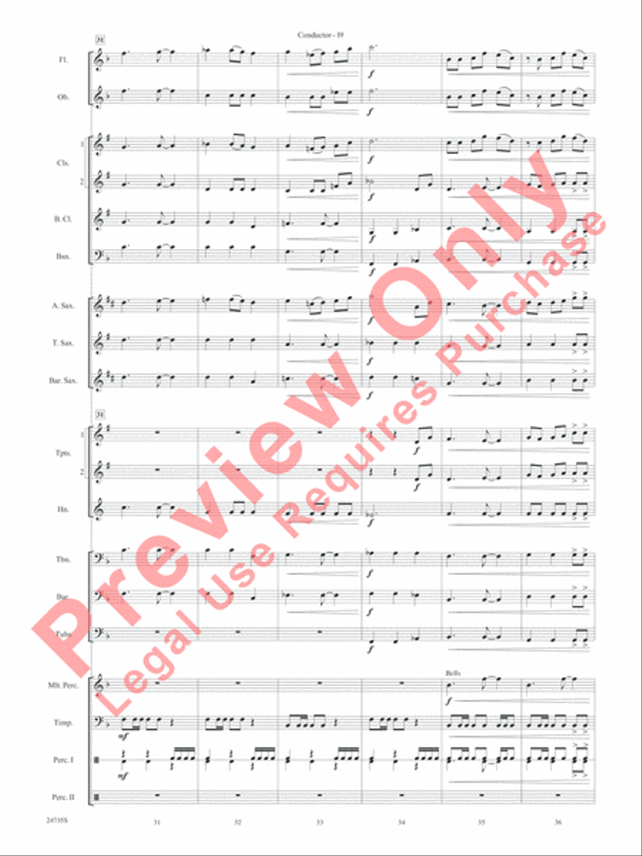 River Valley Legacy (I. River Echoes, II. Railroads, III. Machines, IV. Traditions) Concert Band scores gallery preview page 22
