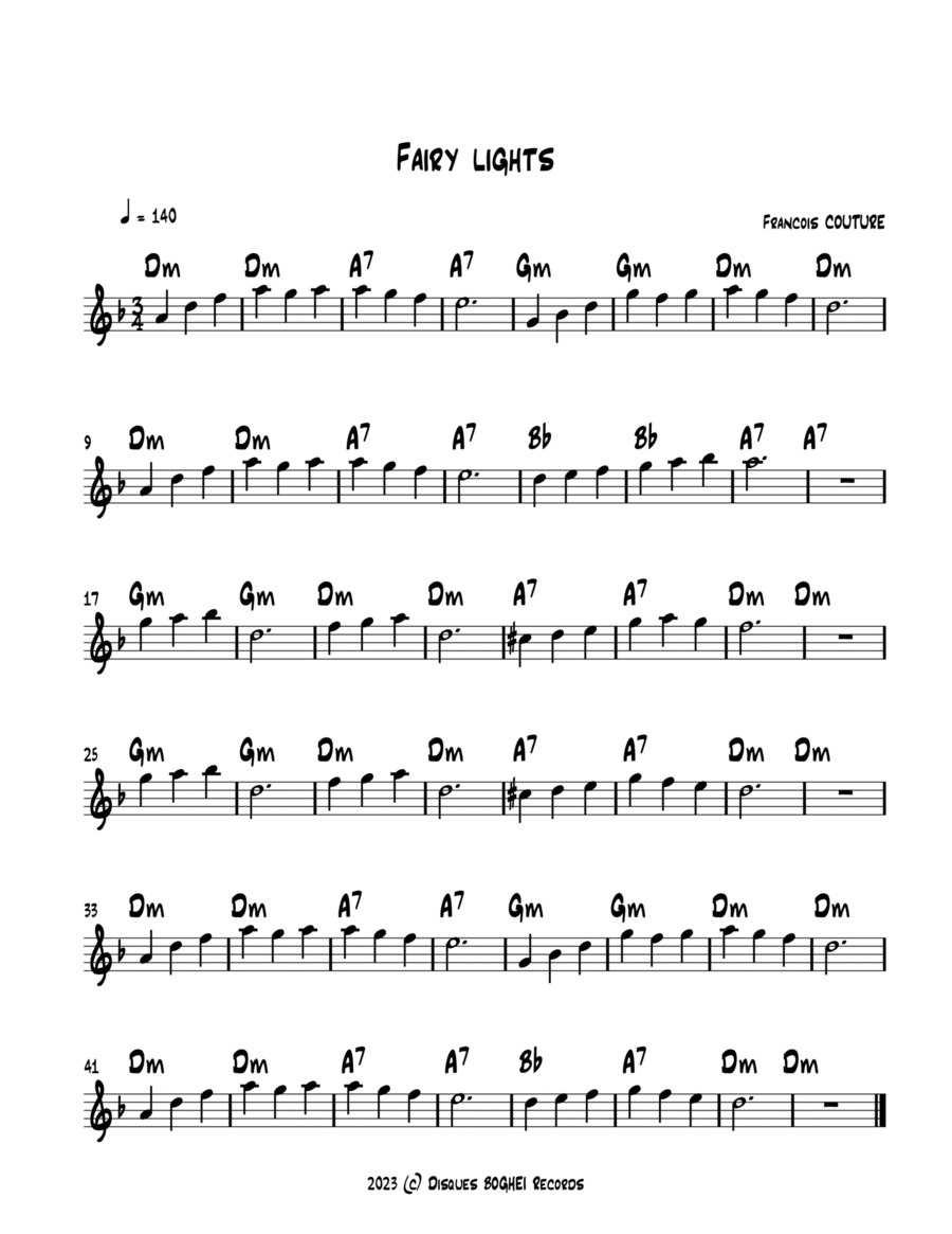 FAIRY LIGHTS FAIRY LIGHTS Piano scores gallery preview page 1