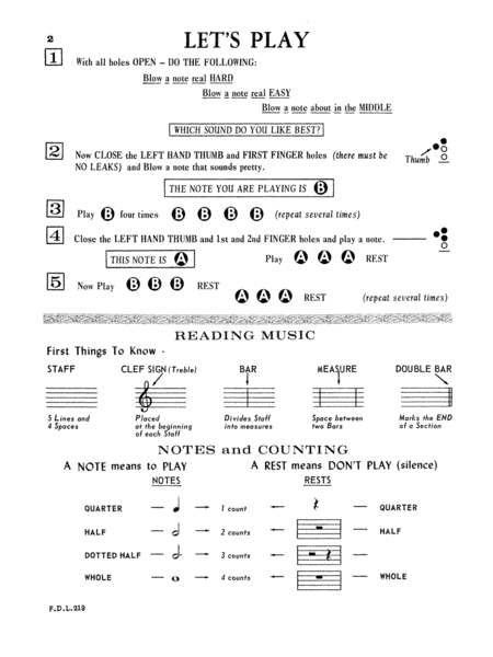 First Division Melody Instrument Method