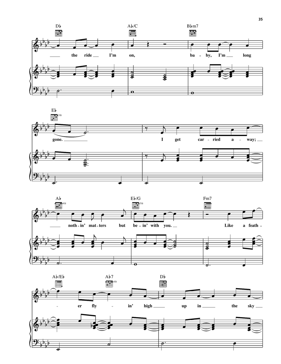 Carried Away Piano, Vocal, Guitar scores gallery preview page 3