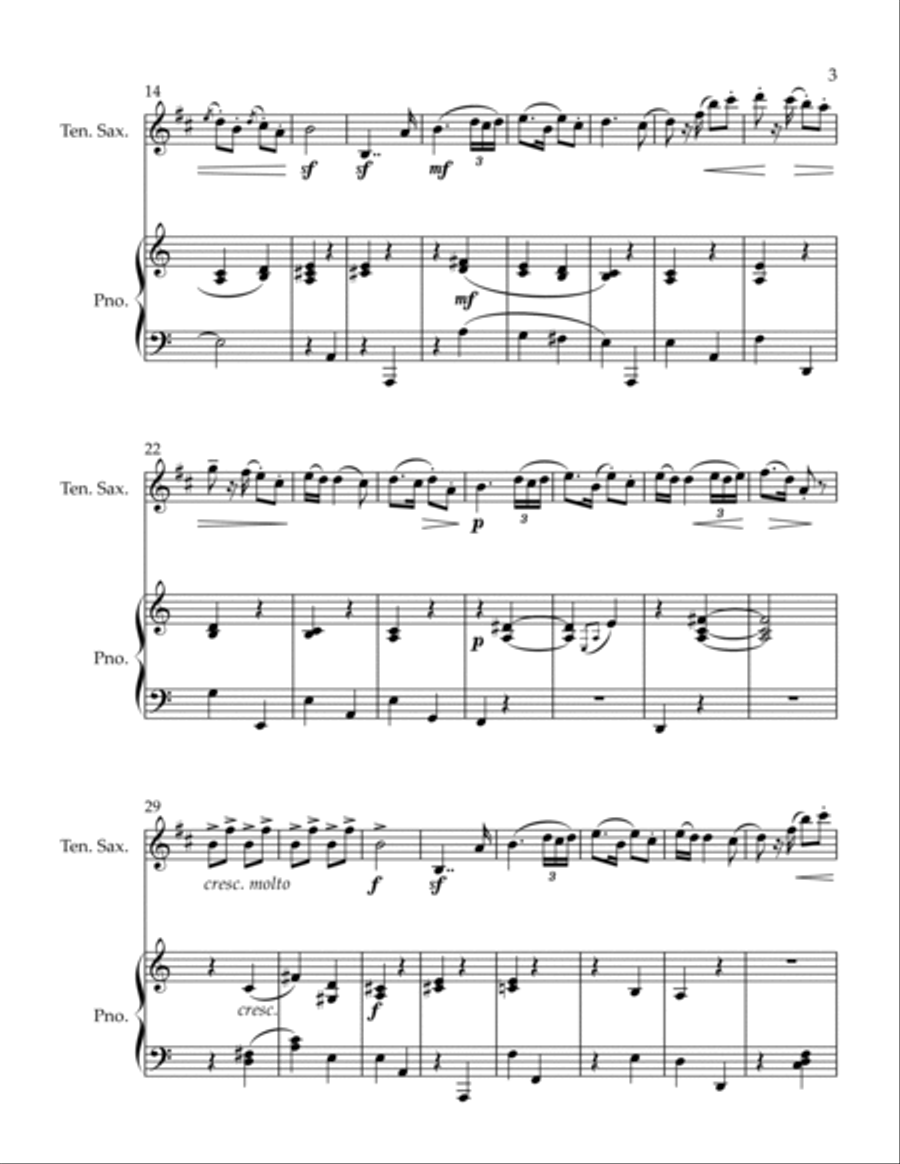 Romanian Folk Dances Stick Game Tenor Saxophone scores gallery preview page 3