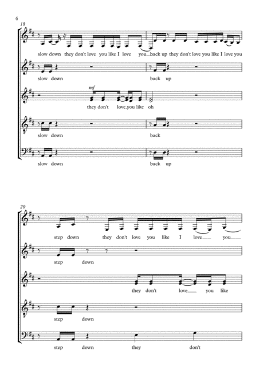 Hold Up Hold Up 4-Part scores gallery preview page 6
