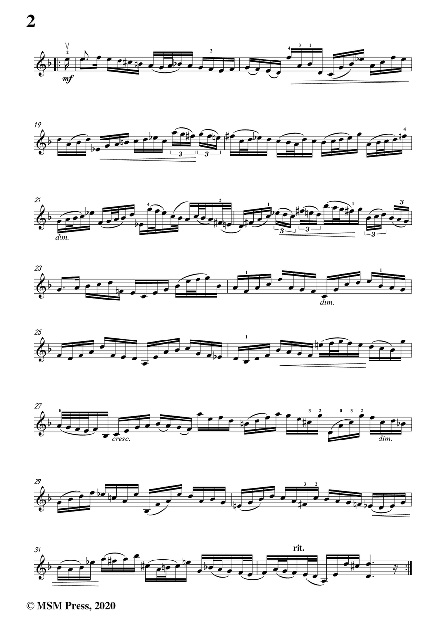 Bach,J.S.-Violin Partita No.2,in d minor,BWV 1004,for Violin Violin Solo scores gallery preview page 4