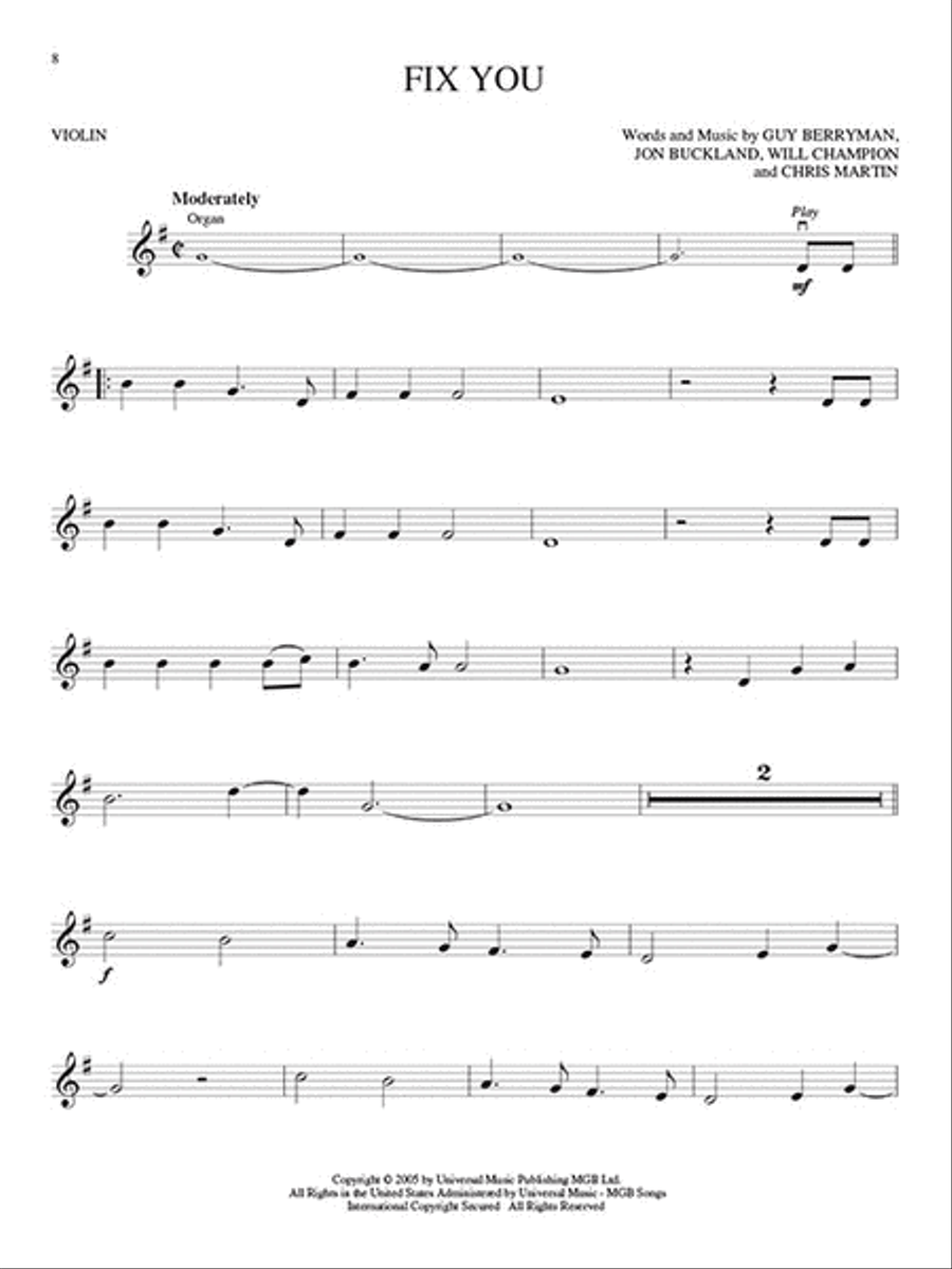 Coldplay Coldplay Flute scores gallery preview page 4