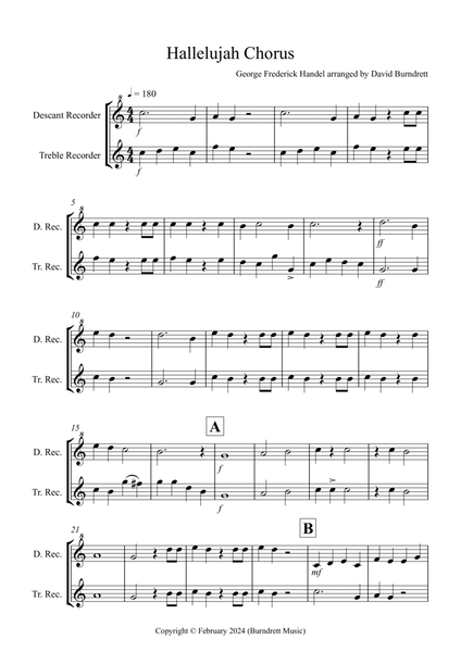 Hallelujah Chorus for Descant and Treble Recorder Duet image number null